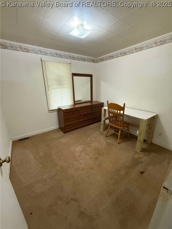 4303 Thomas Ridge Rd, Leon, WV 25123 - carpeted home office featuring baseboards
