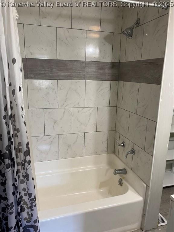 42 Pine Cone Rd, Elkview, WV 25071 - full bathroom with shower / bathtub combination with curtain
