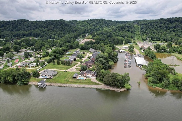 8 Anchors Way, Winfield, WV 25213 - bird's eye view of a heavily wooded area and a large body of water