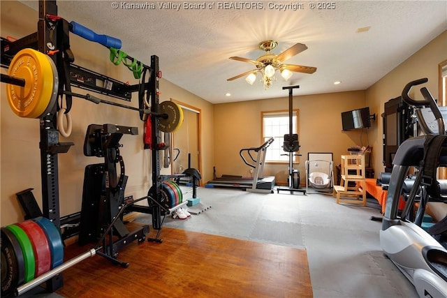 8 Anchors Way, Winfield, WV 25213 - exercise room featuring ceiling fan