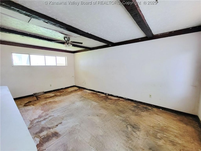 200 Boone St, Saint Albans, WV 25177 - spare room featuring beam ceiling