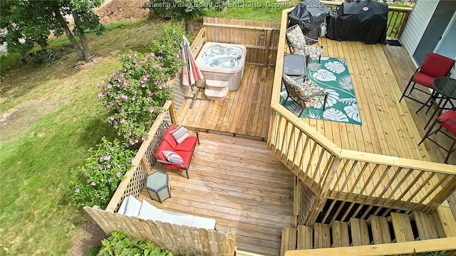 5301 Balsam Cir, Charleston, WV 25313 - wooden deck with grilling area