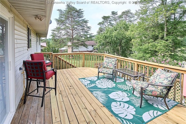 5301 Balsam Cir, Charleston, WV 25313 - view of wooden terrace