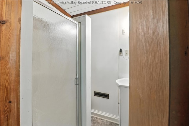 3223 Georges Dr, Saint Albans, WV 25177 - full bathroom featuring a shower stall and vanity