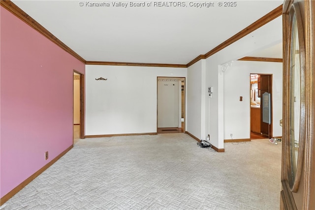 3223 Georges Dr, Saint Albans, WV 25177 - empty room featuring crown molding and light colored carpet