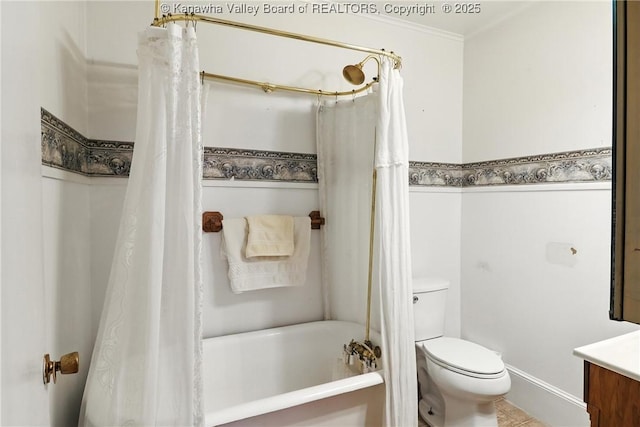 3223 Georges Dr, Saint Albans, WV 25177 - full bathroom featuring vanity and shower / tub combo with curtain