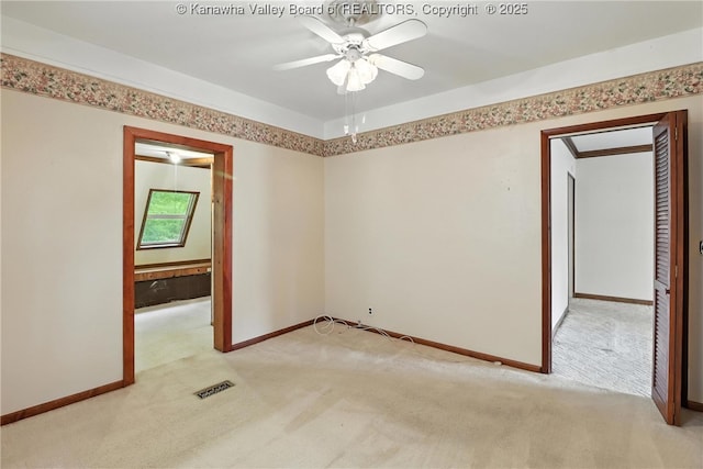 3223 Georges Dr, Saint Albans, WV 25177 - unfurnished room featuring light colored carpet and a ceiling fan