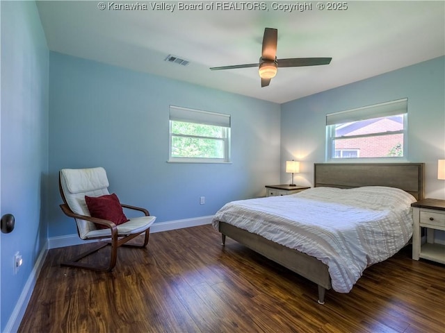 806 Whispering Way S, Charleston, WV 25303 - bedroom featuring wood finished floors and a ceiling fan