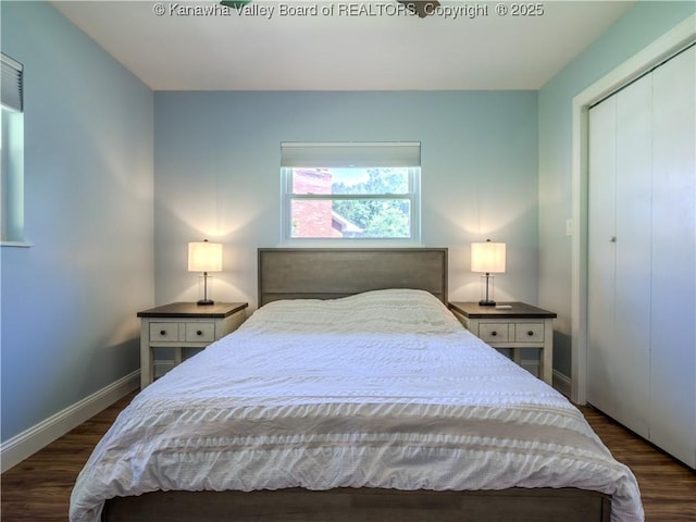 806 Whispering Way S, Charleston, WV 25303 - bedroom featuring dark wood-style floors and a closet