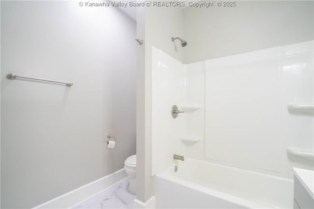 512 Maxwell St, Charleston, WV 25311 - bathroom with marble finish flooring, shower / bathtub combination, and vanity