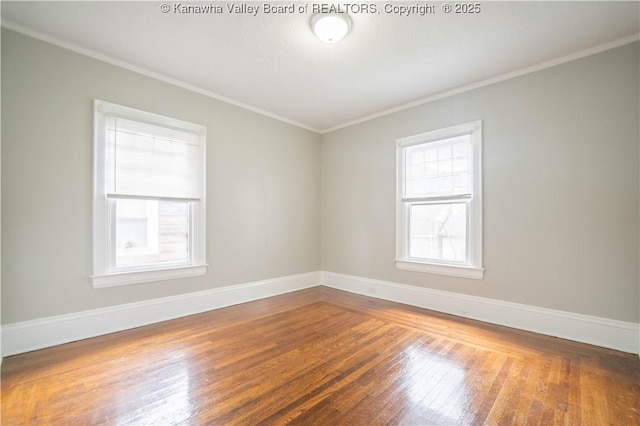 512 Maxwell St, Charleston, WV 25311 - spare room featuring wood finished floors and ornamental molding