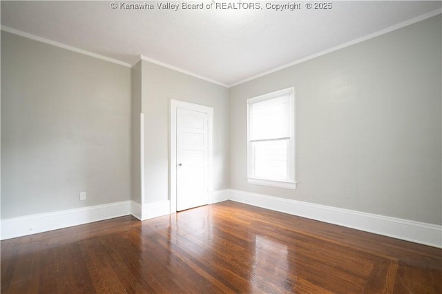 512 Maxwell St, Charleston, WV 25311 - empty room featuring wood finished floors and crown molding