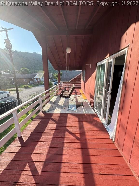 8612 Maryland Ave, Marmet, WV 25315 - wooden deck featuring a mountain view