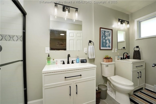 1204 Highland Dr, Saint Albans, WV 25177 - full bathroom featuring vanity and tiled shower