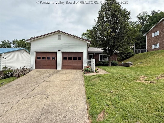 5005 Buffy Dr, Cross Lanes, WV 25313 - single story home with a front lawn, driveway, and a garage
