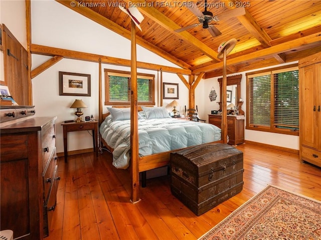 114 Shady Ln, Winfield, WV 25213 - bedroom with wood ceiling, light wood-type flooring, and multiple windows