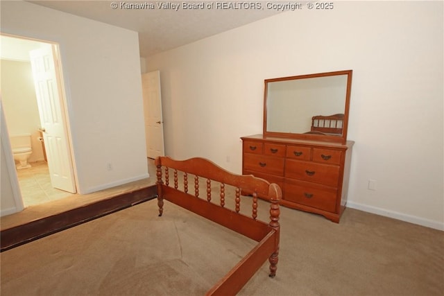 1302 Hunters Ridge Rd, Charleston, WV 25314 - carpeted bedroom featuring baseboards and connected bathroom