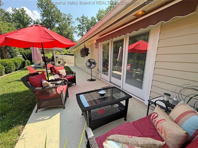 1500 Longridge Rd, Charleston, WV 25314 - view of patio with an outdoor living space
