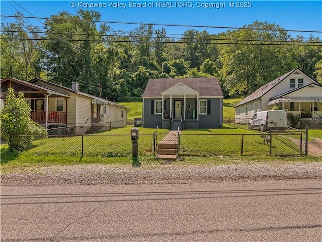 567 Garrison Ave, Charleston, WV 25302 - bungalow-style house with a gate, a fenced front yard, and covered porch