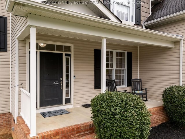 35 Hyde Park Rd, Winfield, WV 25213 - view of exterior entry featuring covered porch