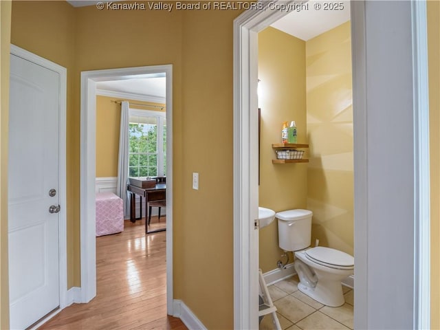 35 Hyde Park Rd, Winfield, WV 25213 - half bathroom with toilet and wood finished floors