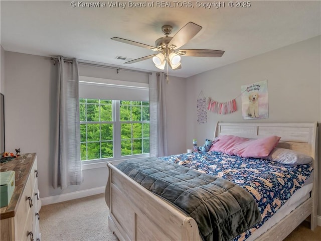 35 Hyde Park Rd, Winfield, WV 25213 - bedroom featuring light colored carpet and a ceiling fan