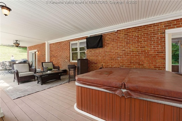 135 E Ridge Rd, Charleston, WV 25314 - deck with a hot tub