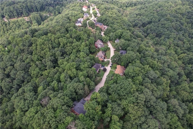 135 E Ridge Rd, Charleston, WV 25314 - aerial view of property and surrounding area featuring a forest