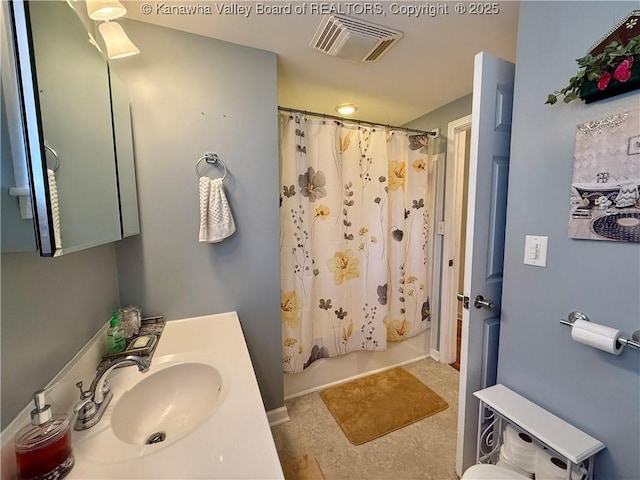169 Myrtle Tree Rd, South Charleston, WV 25309 - full bath with vanity and shower / bath combination with curtain