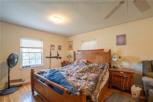 1324 Kanawha Ave, Dunbar, WV 25064 - bedroom with wood finished floors and ceiling fan