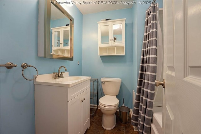 55 Corky Dr, Poca, WV 25159 - bathroom with vanity and shower / bath combo with shower curtain