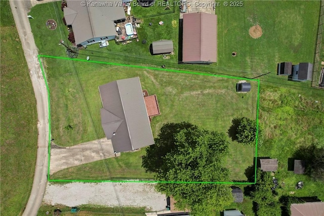 55 Corky Dr, Poca, WV 25159 - aerial view of property and surrounding area with property parcel outlined
