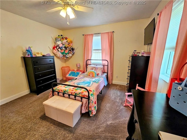 438 Tanglewood Dr, Point Pleasant, WV 25550 - bedroom with carpet floors and ceiling fan