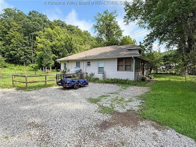 4261 Washington St W, Dunbar, WV 25313 - view of front facade with driveway and a shingled roof