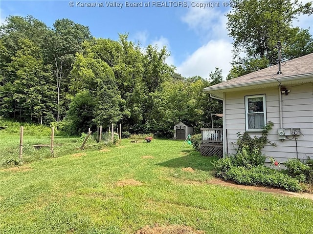 4261 Washington St W, Dunbar, WV 25313 - view of grassy yard featuring a shed