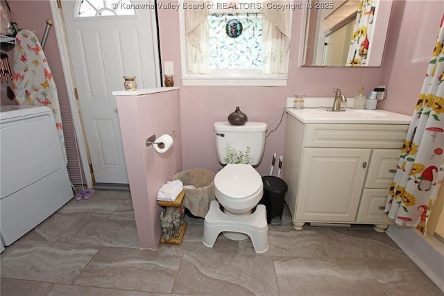 4261 Washington St W, Dunbar, WV 25313 - full bathroom featuring washer / dryer and vanity