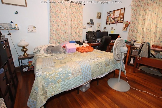 4261 Washington St W, Dunbar, WV 25313 - bedroom with wood finished floors and an office area