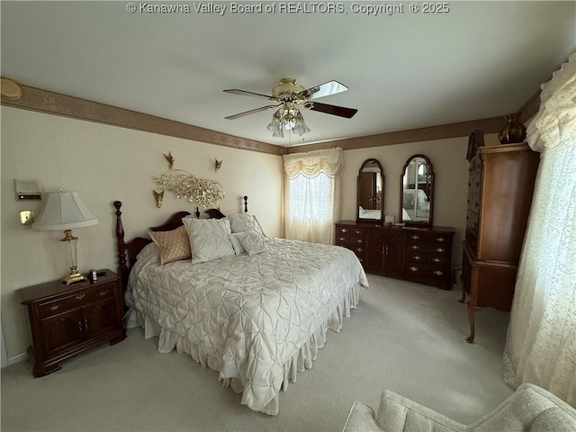 105 Sayer Cir, Logan, WV 25601 - bedroom with light colored carpet and ceiling fan