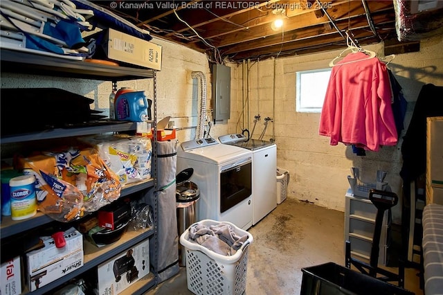 318 Monroe St, South Charleston, WV 25303 - laundry area with separate washer and dryer and electric panel