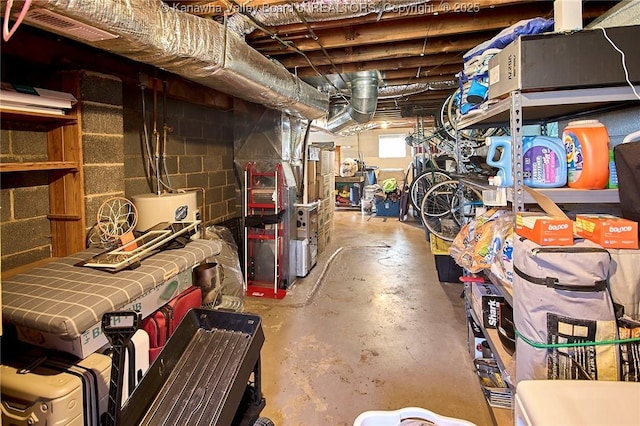 318 Monroe St, South Charleston, WV 25303 - basement with water heater and heating unit
