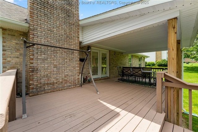 182 Summer Dr, Culloden, WV 25510 - deck with outdoor dining space