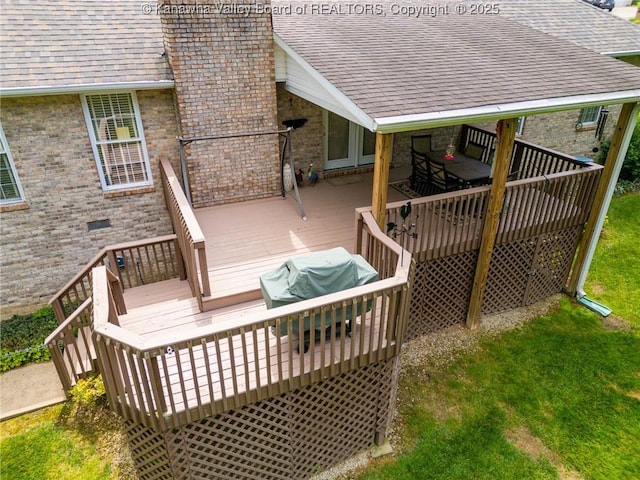 182 Summer Dr, Culloden, WV 25510 - deck featuring area for grilling