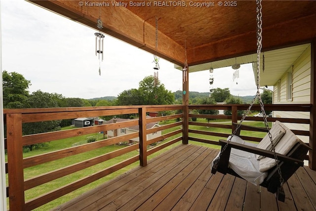 5126 Big Tyler Rd, Cross Lanes, WV 25313 - view of wooden terrace