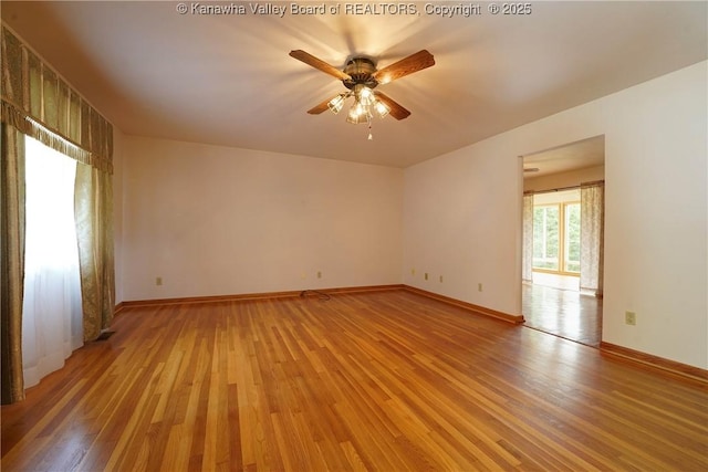 5126 Big Tyler Rd, Cross Lanes, WV 25313 - spare room featuring light wood-style floors and ceiling fan