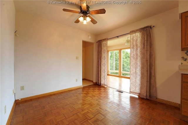 5126 Big Tyler Rd, Cross Lanes, WV 25313 - unfurnished room featuring ceiling fan and baseboards
