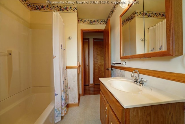 5126 Big Tyler Rd, Cross Lanes, WV 25313 - bathroom with vanity and shower / bath combo