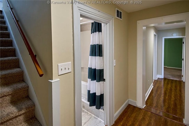 5309 Venable Ave SE, Charleston, WV 25304 - corridor with baseboards and stairs