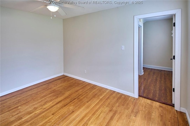 5309 Venable Ave SE, Charleston, WV 25304 - spare room with ceiling fan and light wood finished floors