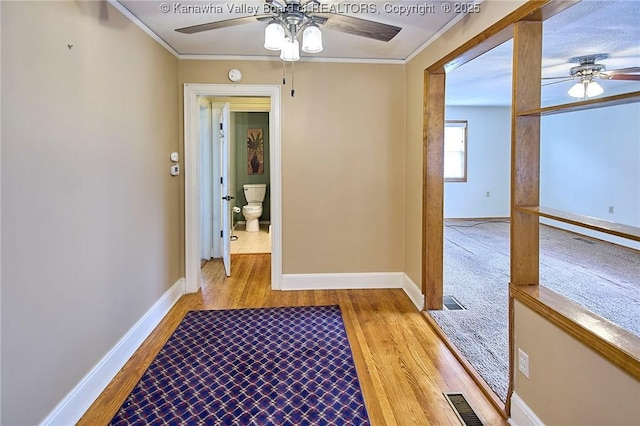 5309 Venable Ave SE, Charleston, WV 25304 - corridor featuring wood finished floors and crown molding