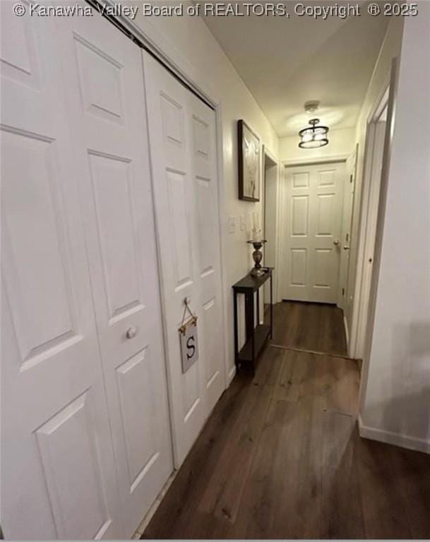 59 Pleasant Ln, Grantsville, WV 25147 - corridor with dark wood-style flooring